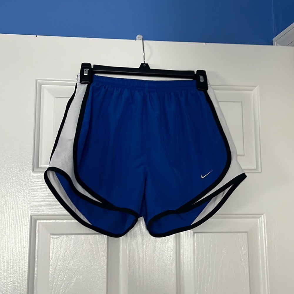 Nike Dri-Fit Shorts, Size S, Blue & White